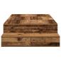 Preview: Stauraumbett Altes Holz Massivholz 75 x 190 cm Stauraumbett
