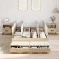 Preview: Stauraum-Bettgestell Sonoma Eiche Holzwerkstoff 120 x 190 cm