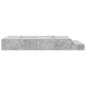 Preview: Stauraumbett Beton grau Holzwerkstoff 120 x 190 cm Stauraumbett