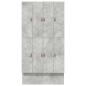 Preview: Stauraumbett Beton grau Holzwerkstoff 120 x 190 cm Stauraumbett
