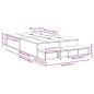 Preview: Stauraumbett Beton grau Holzwerkstoff 120 x 190 cm Stauraumbett