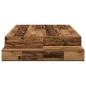 Preview: Stauraumbettgestell Altes Holz Massivholz 120 x 190 cm