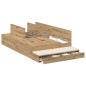 Preview: Stauraumbett Massivholz Eiche Widerstandsfähiges Holz 120 x 190 cm
