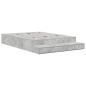 Preview: Stauraumbett Betongrau Holzwerkstoff 140 x 190 cm