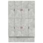 Preview: Stauraumbett Betongrau Holzwerkstoff 140 x 190 cm