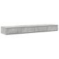 Preview: Stauraumbett Betongrau Holzwerkstoff 140 x 190 cm