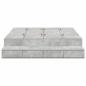 Preview: Stauraumbett Betongrau Holzwerkstoff 140 x 190 cm