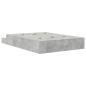 Preview: Stauraumbett Betongrau Holzwerkstoff 140 x 190 cm