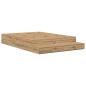 Preview: Stauraumbettgestell Braun Holzwerkstoff 140 x 190 x 31.5 cm