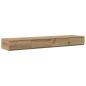 Preview: Stauraumbettgestell Braun Holzwerkstoff 140 x 190 x 31.5 cm