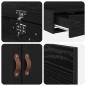 Preview: Stauraum Bettgestell Schwarz Holzwerkstoff 135,5 x 190 x 31,5 cm