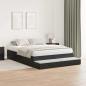 Preview: Stauraum Bettgestell Schwarz Holzwerkstoff 135,5 x 190 x 31,5 cm
