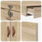 Preview: Stauraum Bettgestell Braun Holzwerkstoff 135,5 x 190 x 31,5 cm