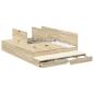 Preview: Stauraum Bettgestell Braun Holzwerkstoff 135,5 x 190 x 31,5 cm