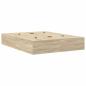 Preview: Stauraum Bettgestell Braun Holzwerkstoff 135,5 x 190 x 31,5 cm