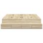 Preview: Stauraum Bettgestell Braun Holzwerkstoff 135,5 x 190 x 31,5 cm