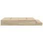 Preview: Stauraum Bettgestell Braun Holzwerkstoff 135,5 x 190 x 31,5 cm