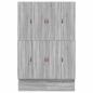 Preview: Stauraum Bettgestell Grau Holzwerkstoff 135,5 x 190 x 31,5 cm