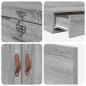 Preview: Stauraum Bettgestell Grau Holzwerkstoff 135,5 x 190 x 31,5 cm
