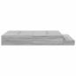 Preview: Stauraum Bettgestell Grau Holzwerkstoff 135,5 x 190 x 31,5 cm