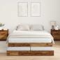 Preview: ARDEBO.de - Stauraum Bettgestell Braun Holzwerkstoff 135,5 x 190 x 31,5 cm