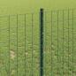 Preview: Eurozaun mit 5 U-Pfosten Grün 1x10 m Stahl