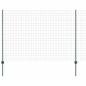 Preview: Euro Zaun mit 5 U-Pfosten Grün 1.6x10 m Stahl