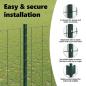 Preview: Euro Zaun mit 5 U-Pfosten Grün 1,6x10 m Stahl