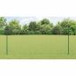 Preview: Euro Zaun mit 5 U-Pfosten Grün 1,6x10 m Stahl