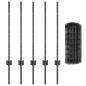 Preview: Euro-Zaun mit 5 U-Posts Grau 0.8x10 m Stahl
