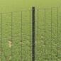 Preview: Euro-Zaun mit 10 U-Pfosten Grau 1x10 m Stahl