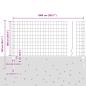 Preview: Euro-Zaun mit Pfosten 10 x 1 m PVC-beschichteter Stahl Grau