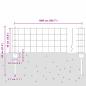 Preview: Euro Zaun mit 5 U-Pfosten Grau 0.4x10 m Stahl