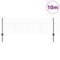 Preview: Euro-Zaun mit 5 U-Posten Grau 0.6x10 m Stahl