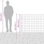 Preview: Gartenzaunset Set aus 2 Grau Pulverbeschichteter Stahl 10 x 1 m