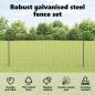 Preview: Euro-Zaun mit Pfosten 10 x 1 m PVC-beschichteter Stahl Grau