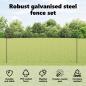 Preview: Euro-Zaun mit Pfosten 10 x 1,5 m PVC-beschichteter Stahl Grau