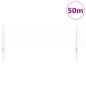 Preview: Euro Zaun mit 11 U-Pfosten Silber 0.6x50 m Stahl