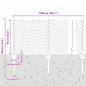 Preview: Kettenlink Zaun mit 10 U-Pfählen Grün 0.6x10 m Stahl