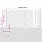 Preview: Zaun mit 20 U-Pfosten Silber 1x10 m Stahl