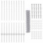 Preview: Zaun mit 20 U-Pfosten Silber 1x10 m Stahl