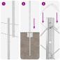 Preview: Zaun mit 20 U-Pfosten Silber 1x10 m Stahl