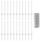 Preview: Kettengliedzaun mit 2 U-Posten Silber 0,6 x 25 m Stahl