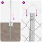 Preview: Kettengliedzaun mit 2 U-Posten Silber 0,6 x 25 m Stahl