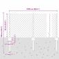 Preview: Kettengliedzaun mit 2 U-Posten Silber 0,6 x 25 m Stahl