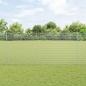 Preview: ARDEBO.de - Geschweißter Drahtzaun mit 10 U-Posts Silber 1,4x10 m Stahl