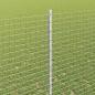 Preview: Geschweißter Drahtzaun mit 10 U-Posten Silber 1.4x10 m Stahl