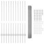 Preview: Schweißdrahtzaun mit 22 U-Posts Silber 1x25 m Stahl