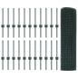 Preview: Geschweißter Drahtzaun mit 22 U-Pfosten Grün 0.4x50 m Stahl