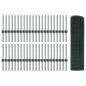 Preview: ARDEBO.de - Welded Wire Fence mit 44 U-Pfosten Grün 0,4x100 m Stahl